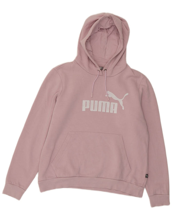 Puma Womens Graphic Hoodie Jumper UK 18 XL Pink Cotton