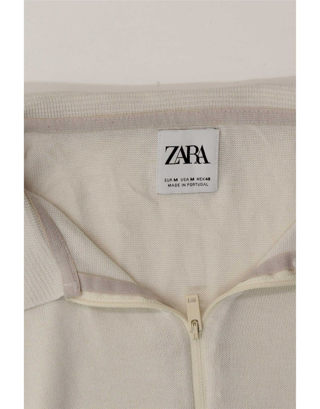 Camisa polo feminina Zara Reino Unido 12 médio bege