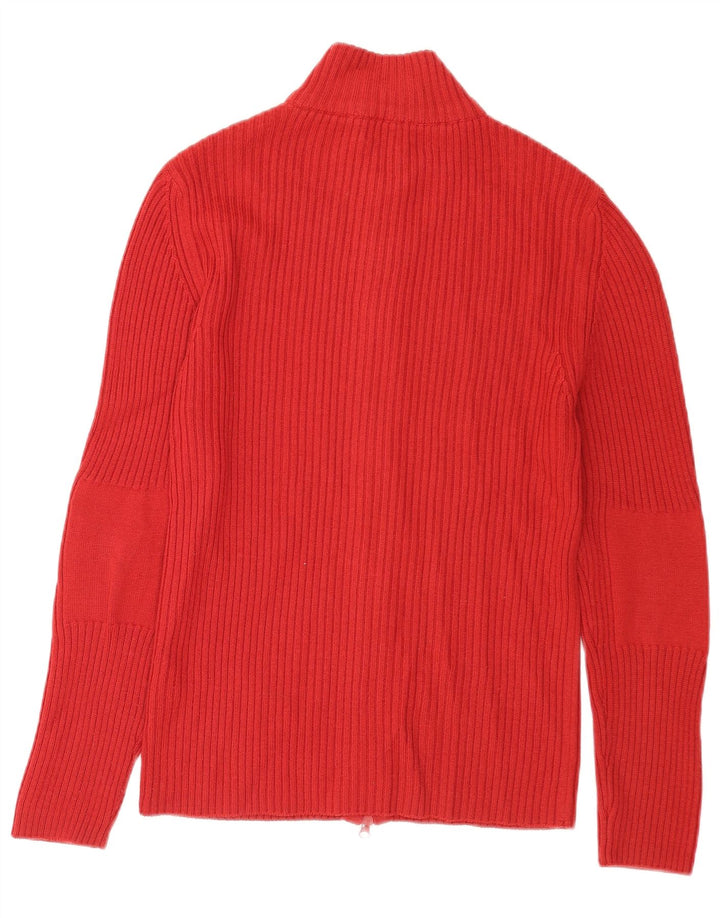 Rifle Mens Cardigan Suéter Grande Lã Merino Vermelha