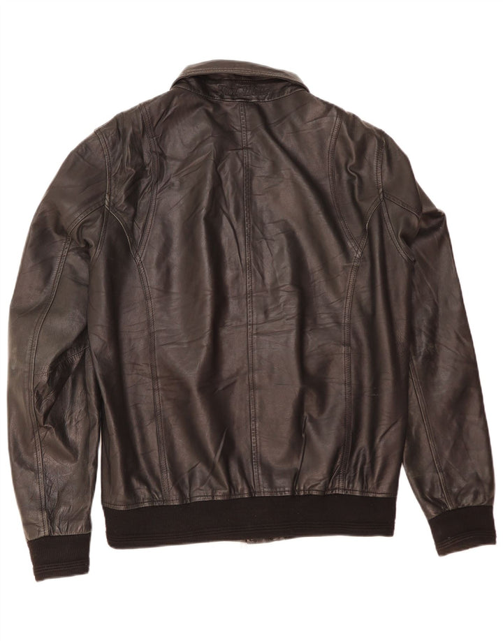 Jaqueta de couro feminina Fred Mello Reino Unido 20 2XL couro preto