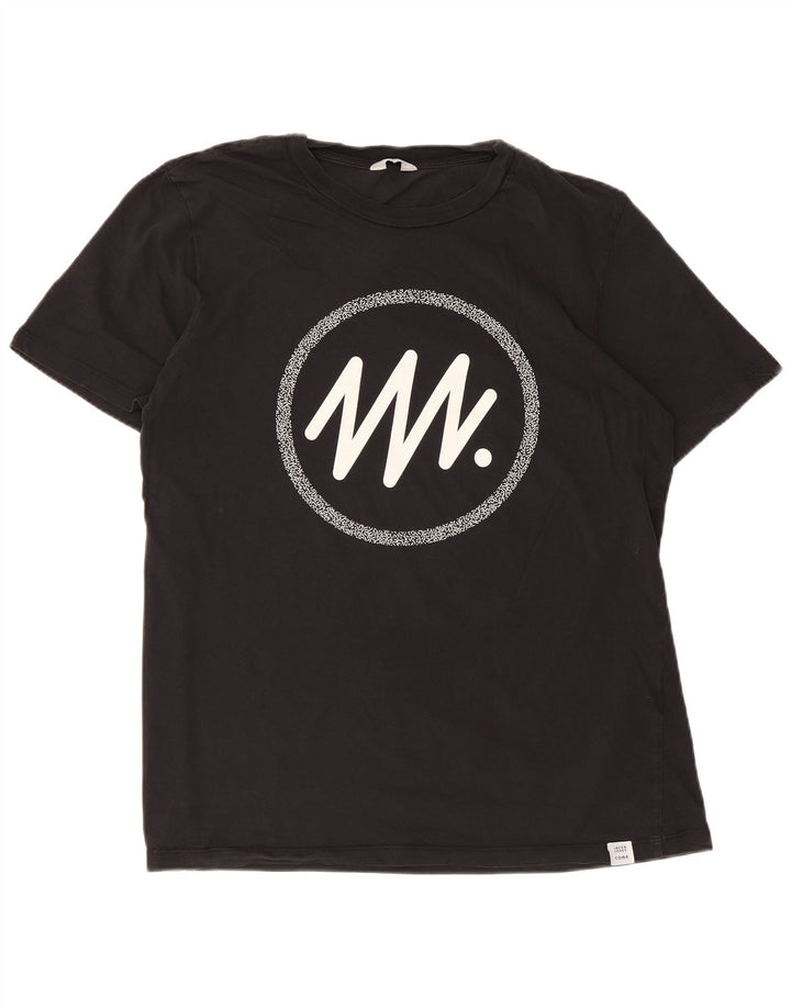 Camiseta gráfica masculina Jack & Jones Top XL preta