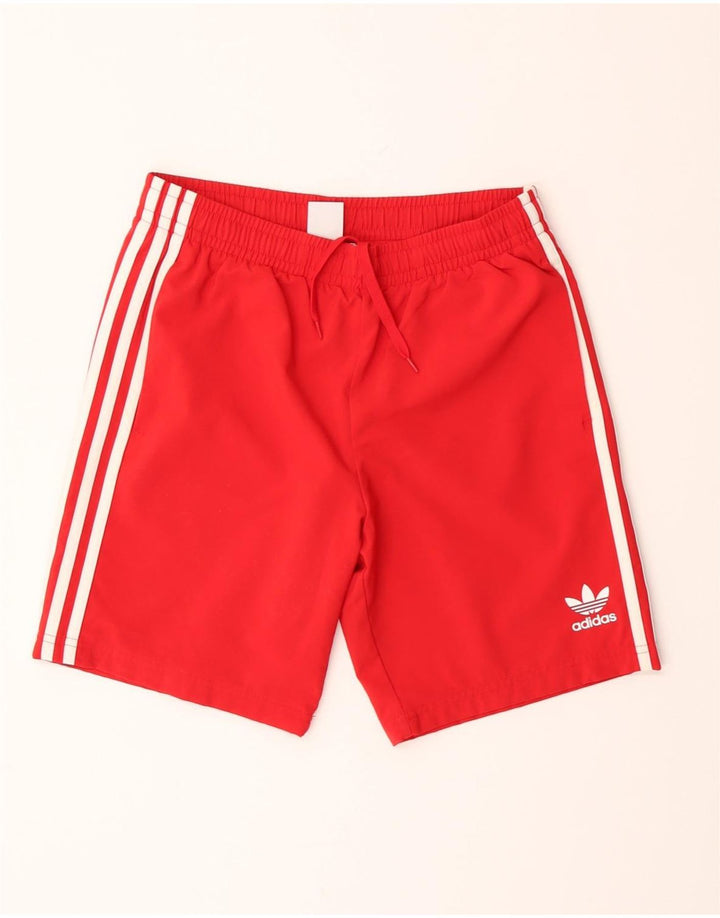 Shorts esportivos Adidas meninos 13-14 anos poliéster vermelho