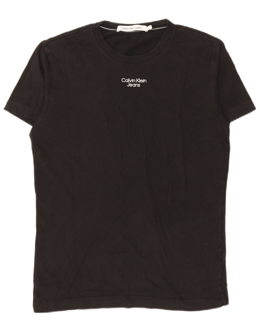 Camiseta masculina CALVIN KLEIN JEANS de algodão preto médio