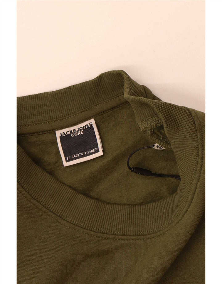Jack & Jones moletom gráfico masculino jumper 2XL algodão cáqui