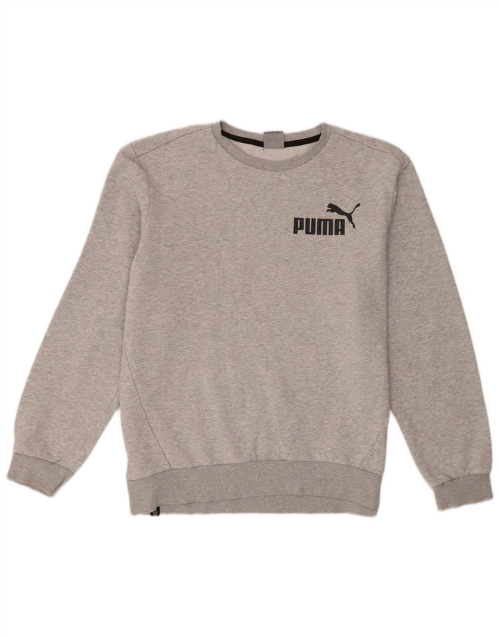 Puma moletom masculino jumper grande cinza