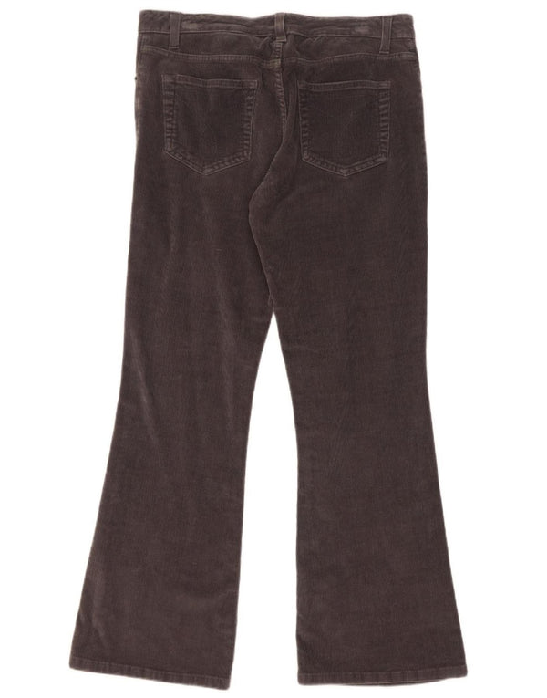 Calça feminina Calvin Klein Flare de veludo cotelê EUA 8 médio W32 L30 algodão cinza