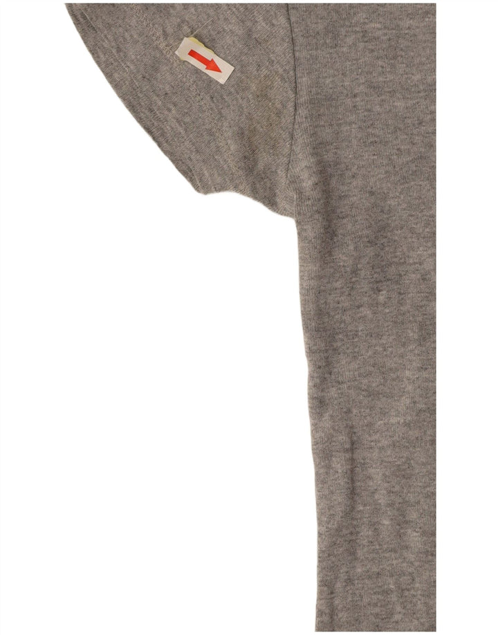Camiseta feminina LEE cortada Reino Unido 10 pequena cinza