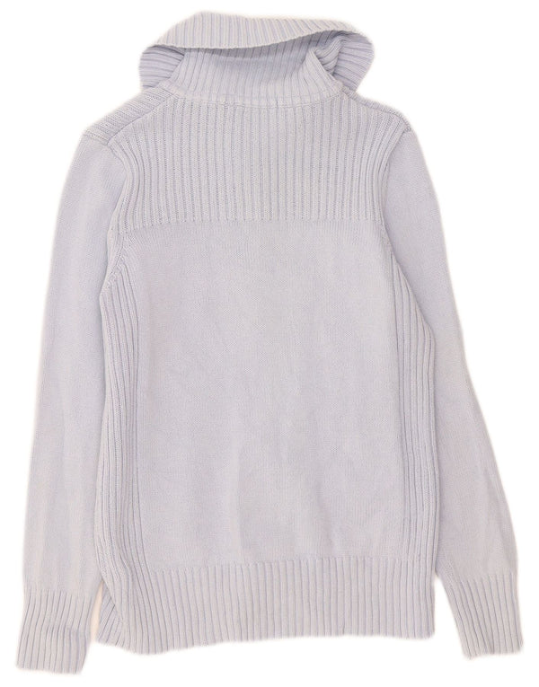 Suéter cardigã feminino Marks & Spencer Reino Unido 16 grande algodão azul