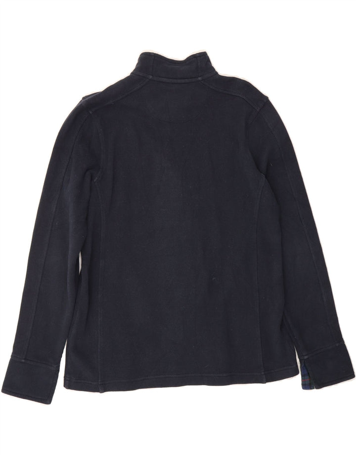 ORVIS Mens Zip Neck Sweatshirt Jumper Medium Navy Blue Cotton Vintage Orvis and Second-Hand Orvis from Messina Hembry 