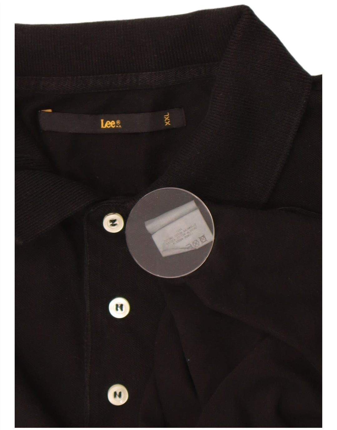 Camisa polo masculina Lee 2XL algodão preto