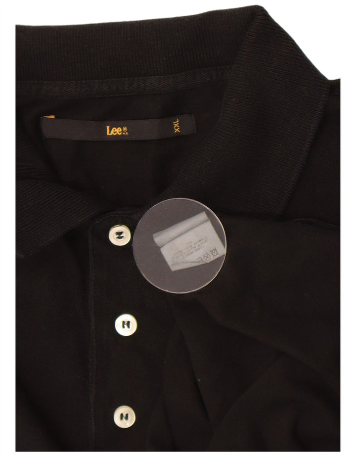 Camisa polo masculina Lee 2XL algodão preto