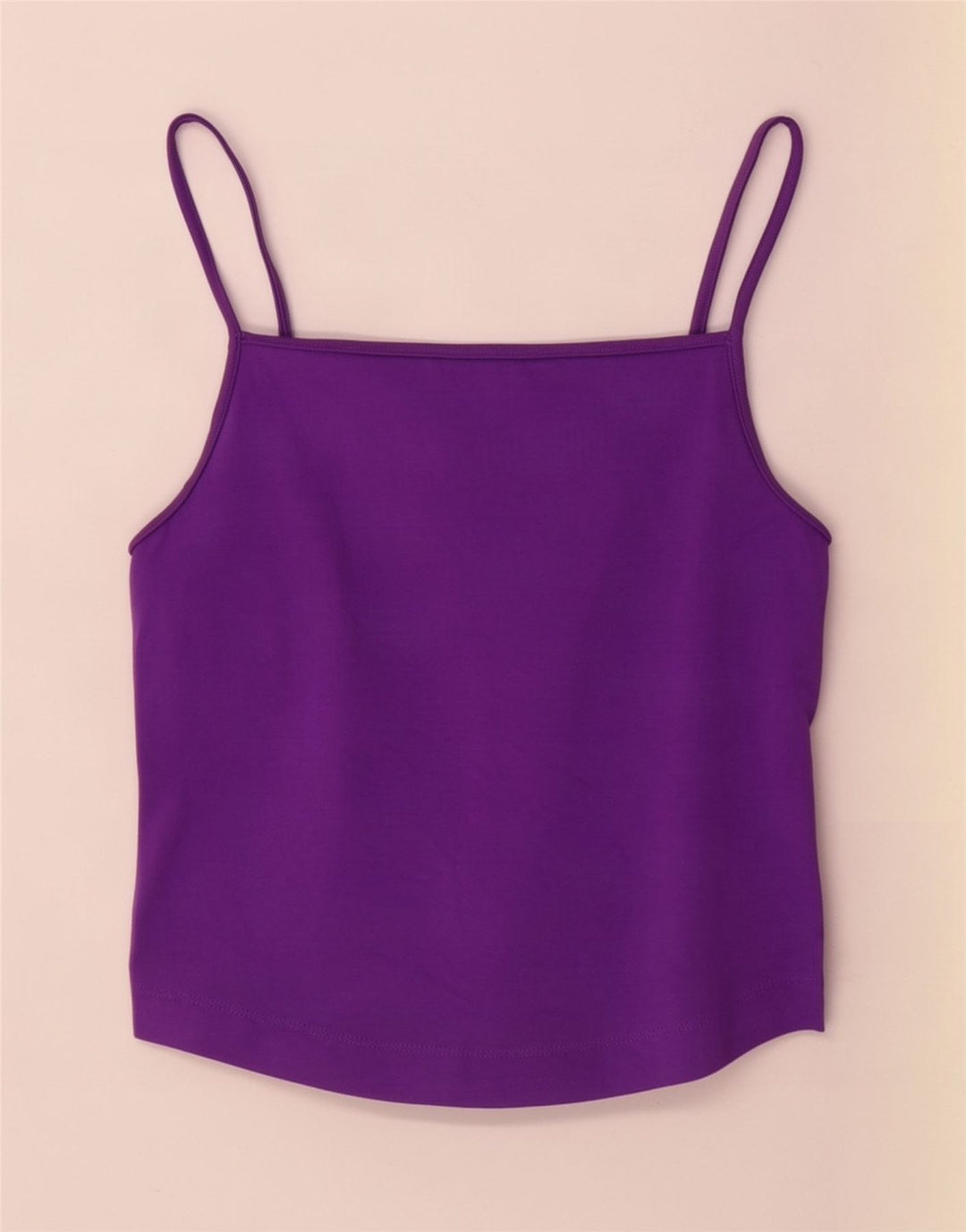 Zara Womens Cami Top UK 14 Grande Algodão Roxo
