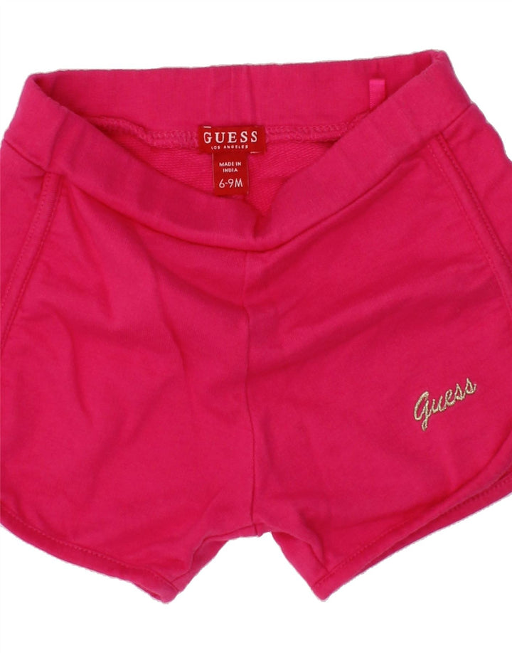 GUESS Baby Girls Shorts 6-9 Months W16 Pink Vintage Guess and Second-Hand Guess from Messina Hembry 