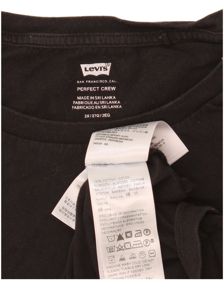 Camiseta masculina Levi's Top 2XL algodão preto