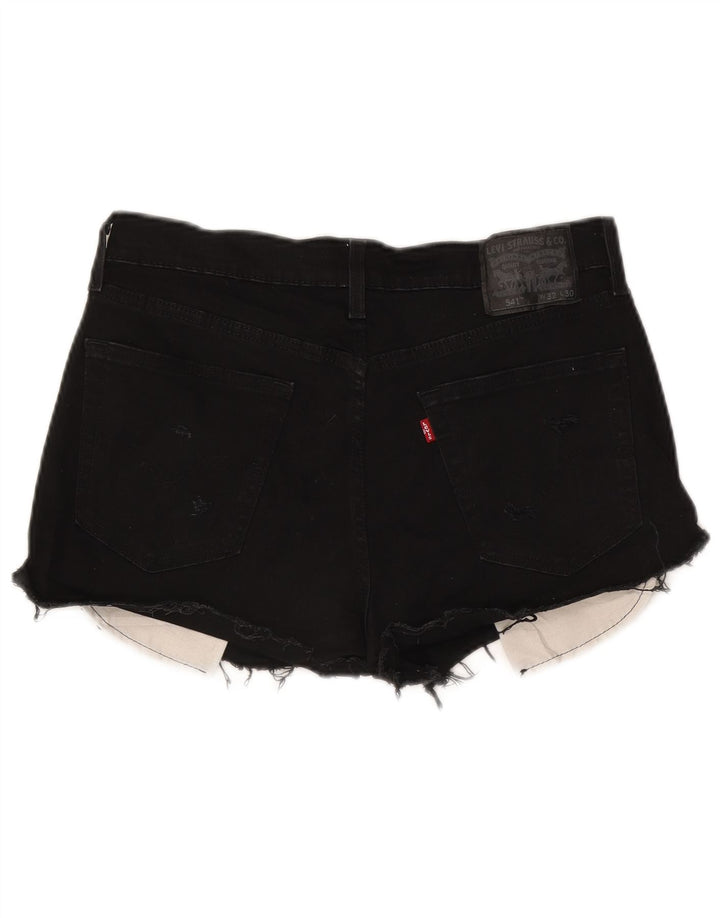 Shorts jeans feminino Levi's 541 W32 grande algodão preto