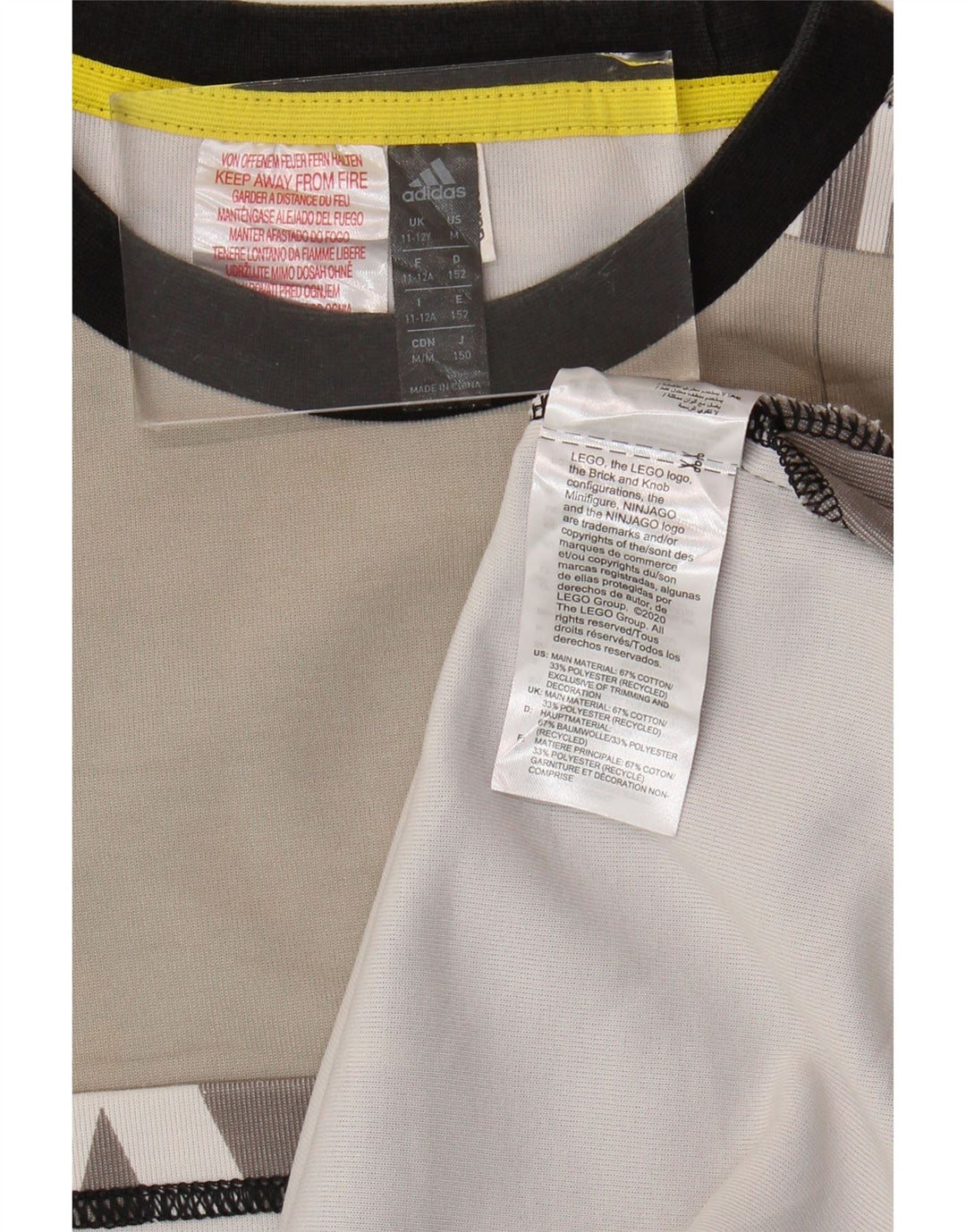 Suéter gráfico Adidas feminino 11-12 anos cinza médio colorblock