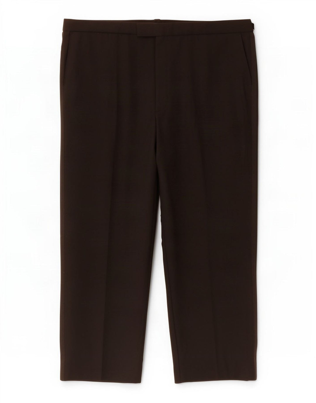 Calça masculina de terno reto Marks & Spencer W44 L29 poliéster preto