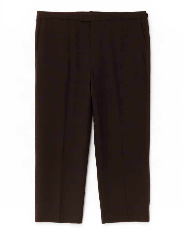 Calça masculina de terno reto Marks & Spencer W44 L29 poliéster preto