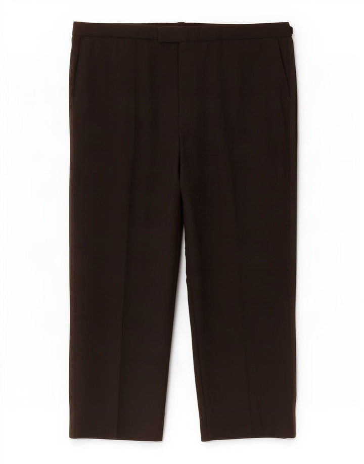 Calça masculina de terno reto Marks & Spencer W44 L29 poliéster preto