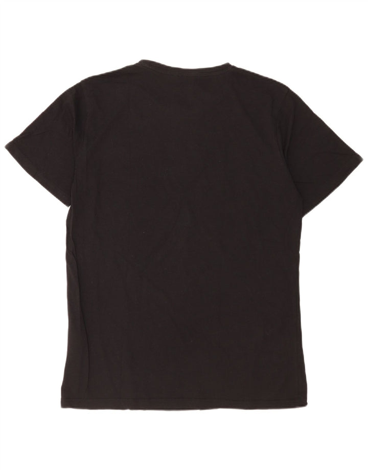 Camiseta gráfica masculina Carrera Top grande de algodão preto