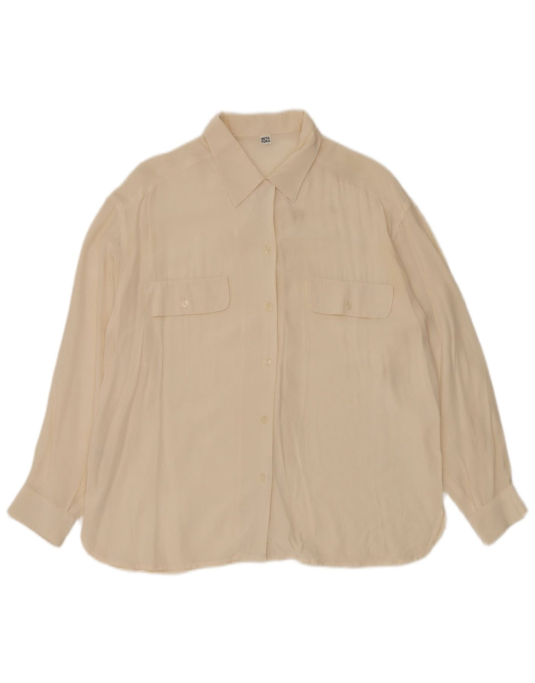 Camisa feminina VINTAGE UK 12 médio off white