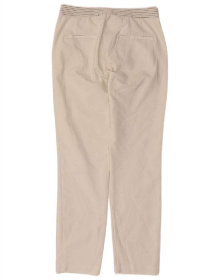 Calça feminina reta casual Zara médio W28 L27 branca