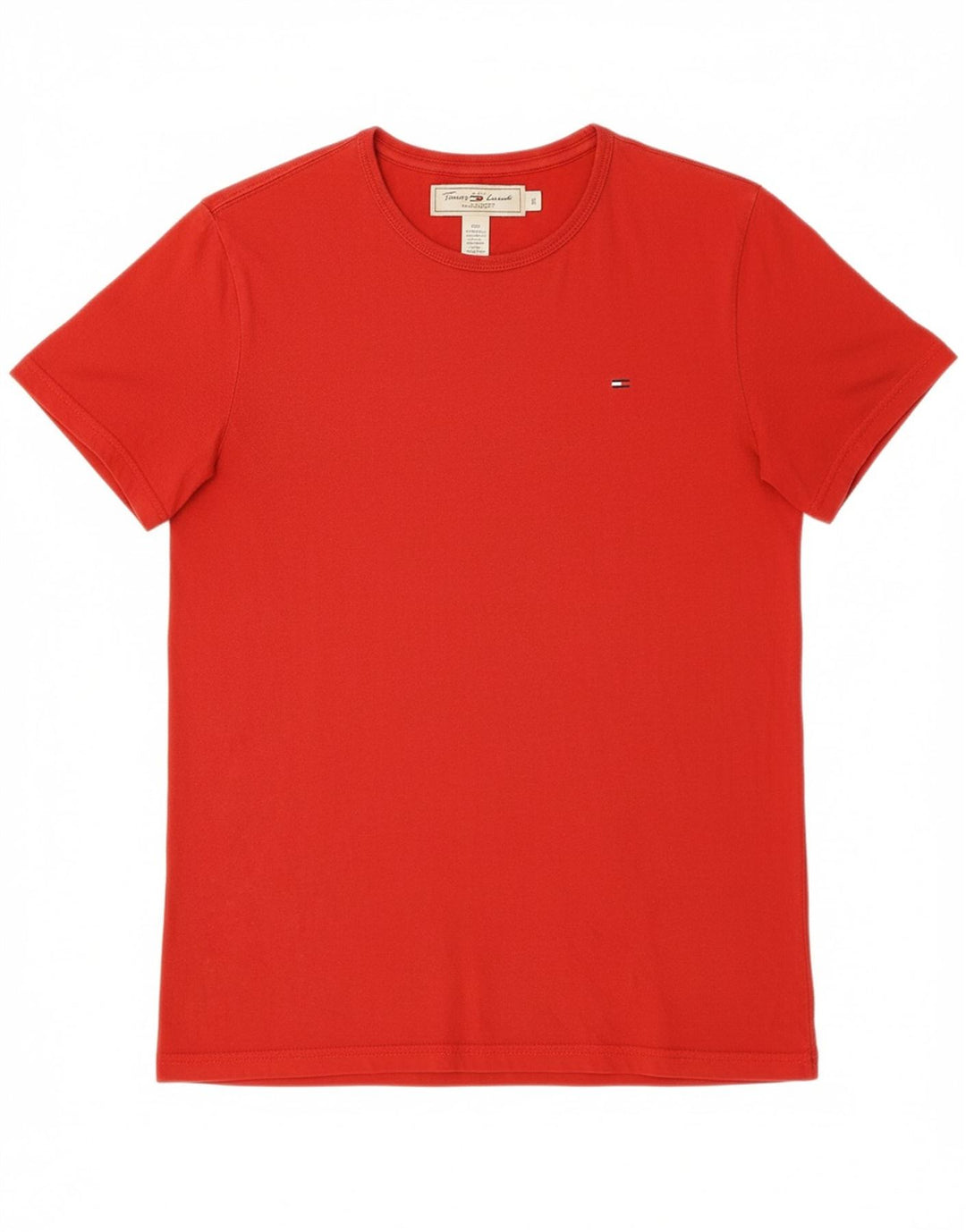 Camiseta masculina TOMMY HILFIGER de algodão vermelho médio