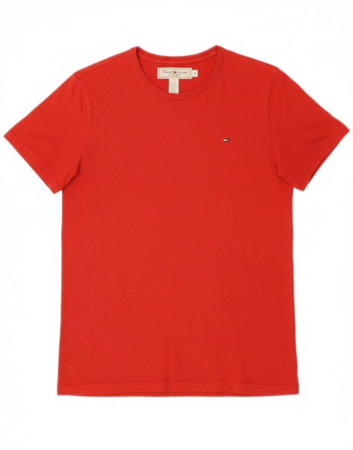 Camiseta masculina TOMMY HILFIGER de algodão vermelho médio