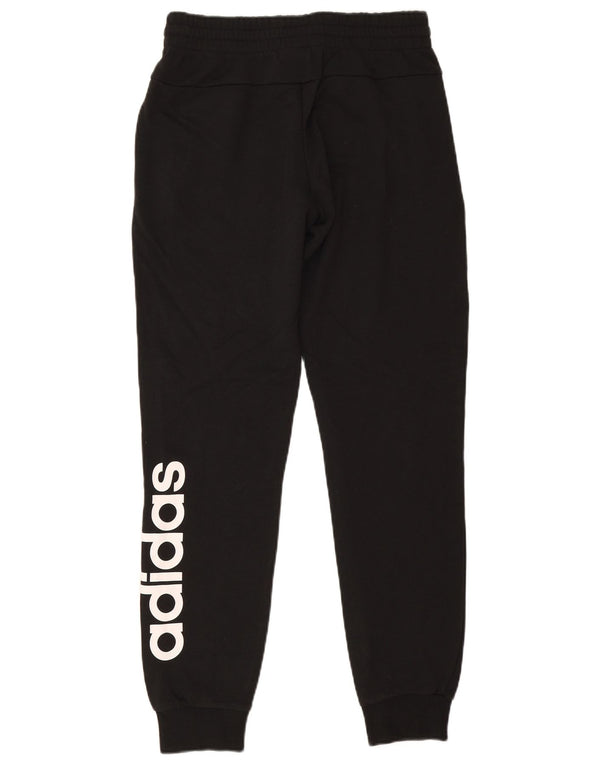 Adidas Womens Graphic Tracksuit Calças Joggers UK 8/10 Pequeno Preto
