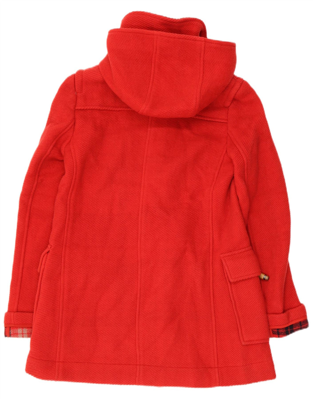 Casaco Duffle Feminino com Capuz Topshop Reino Unido 8 Lã Vermelha Pequena