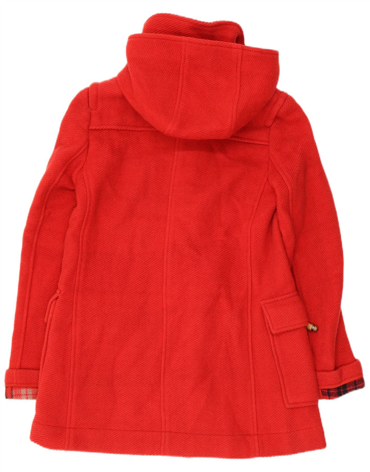 Casaco Duffle Feminino com Capuz Topshop Reino Unido 8 Lã Vermelha Pequena