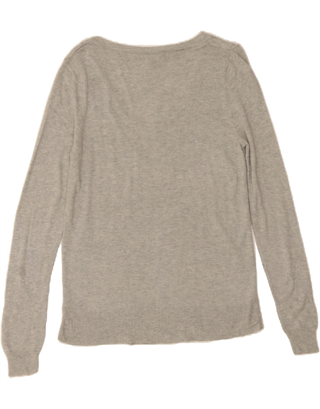 MOSSIMO Womens V-Neck Jumper Sweater UK 14 Medium Grey Nylon Vintage Mossimo and Second-Hand Mossimo from Messina Hembry 