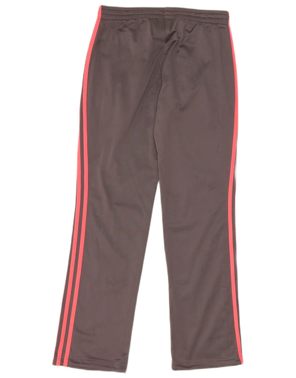 Calças de treino femininas Adidas UK 8/10 poliéster cinza pequeno
