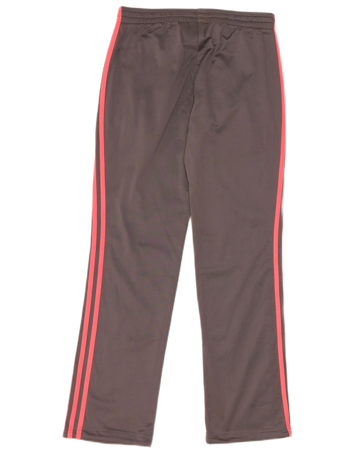 Calças de treino femininas Adidas UK 8/10 poliéster cinza pequeno