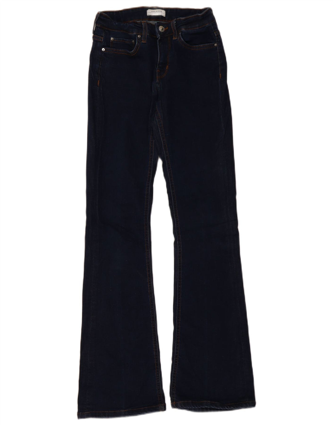 ZARA Calça jeans feminina larga EU 34 2XS W24 L31 Azul