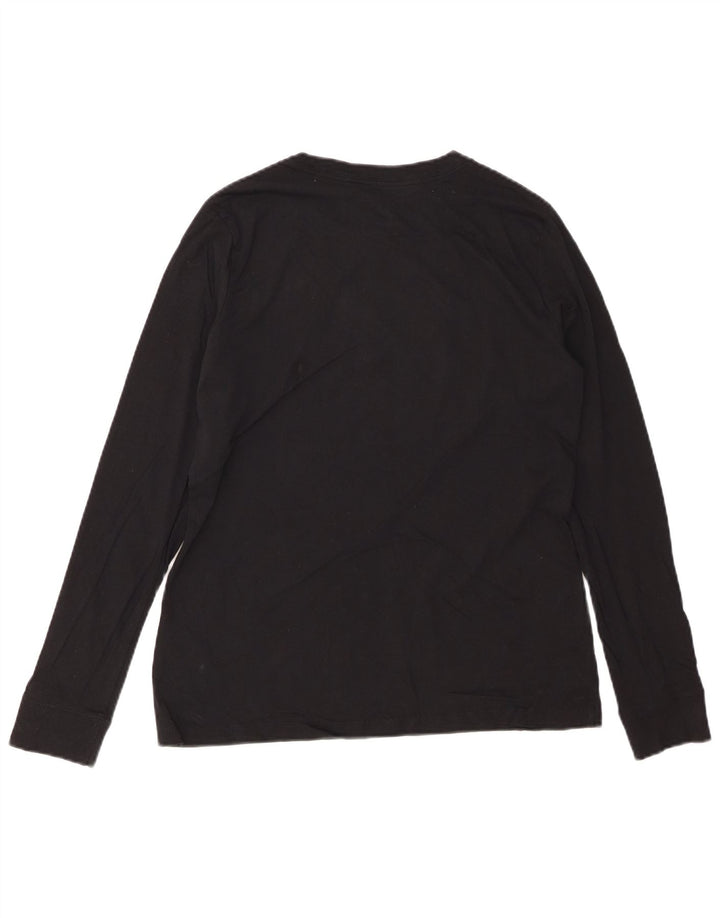 Top gráfico feminino NIKE de manga comprida UK 14 médio preto algodão