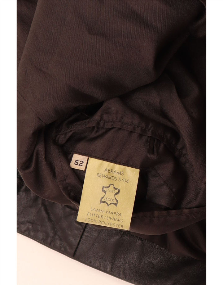 Jaqueta de couro masculina Abrams IT 52 XL couro preto