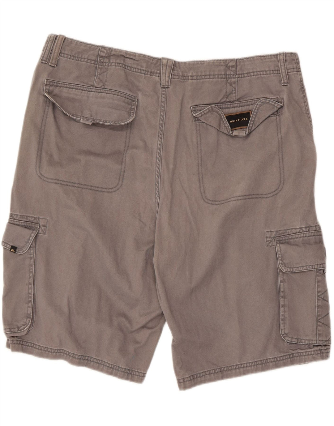 Quiksilver Mens Regular Fit Cargo Shorts W38 XL Algodão Cinza