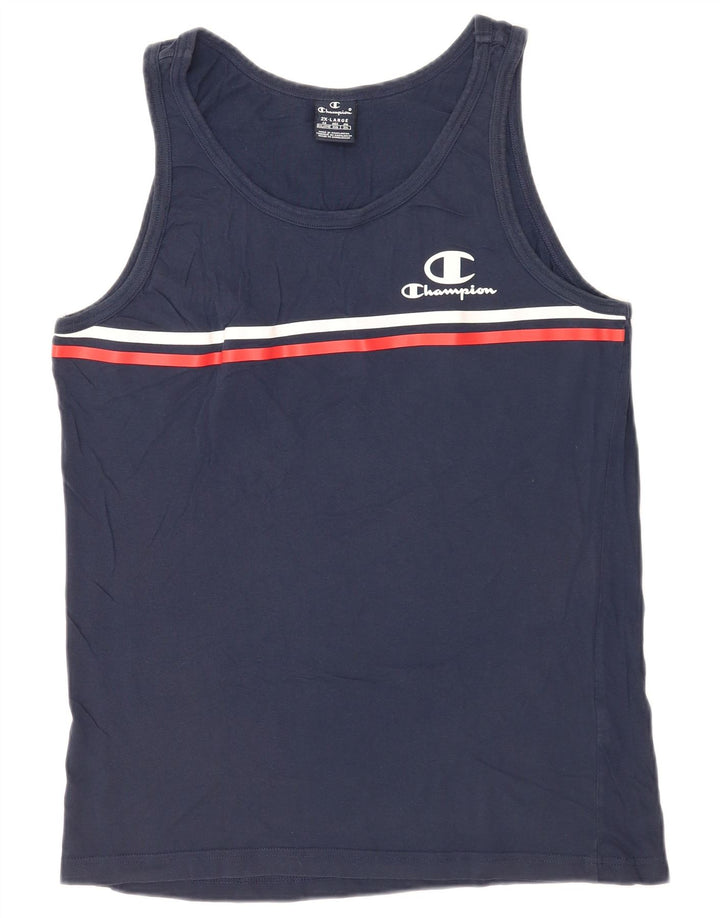 Colete masculino Champion 2XL listrado azul marinho