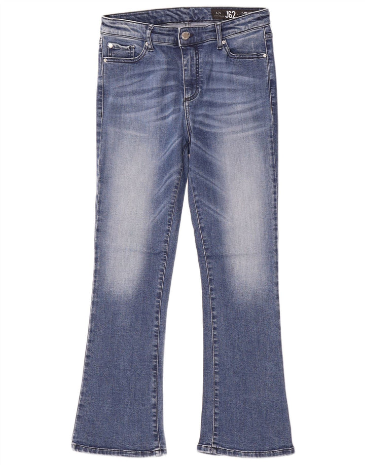 Calça Jeans Armani Exchange Feminina Capri Flared W30 L27 Azul Algodão