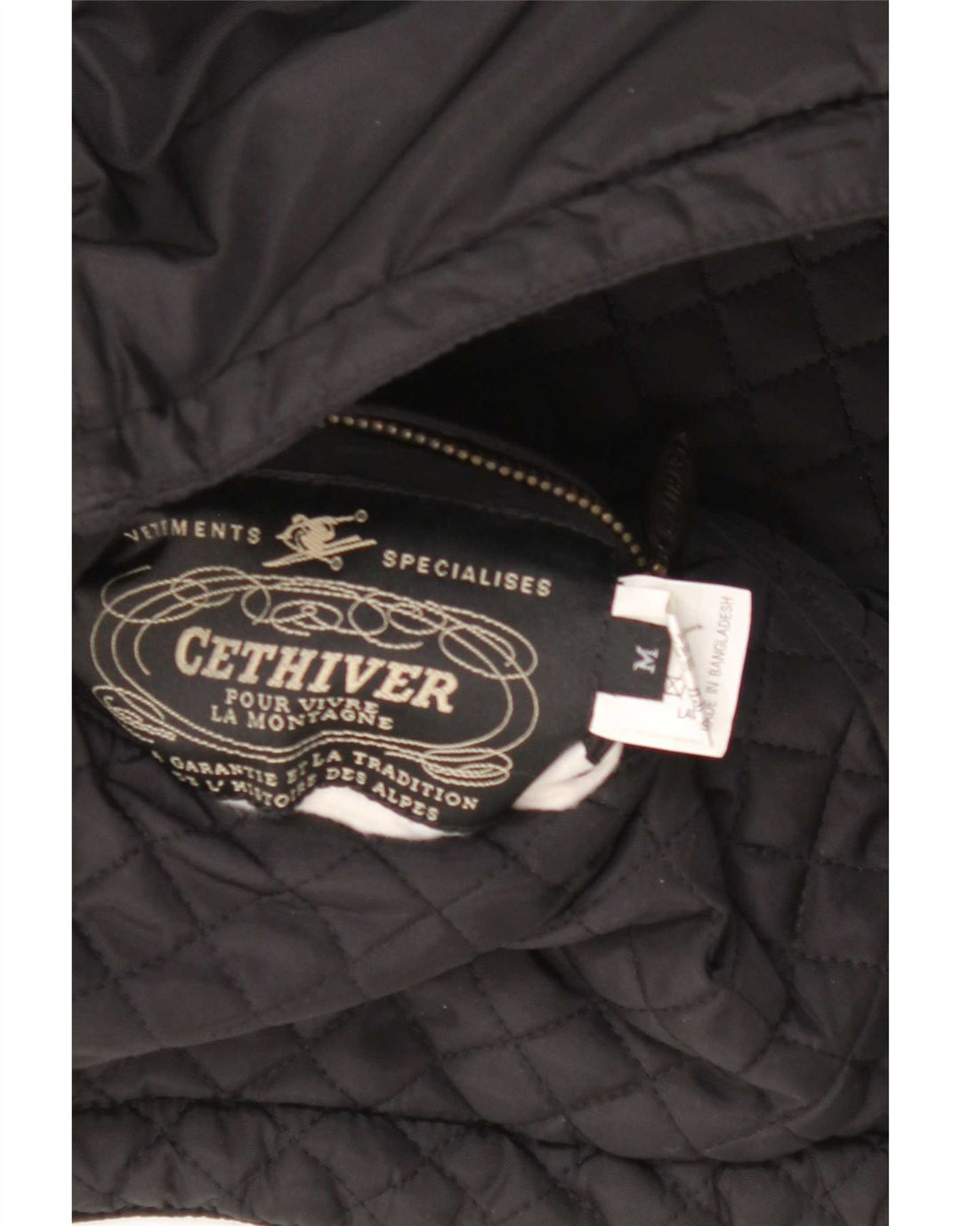 Colete acolchoado reversível grande vintage feminino Reino Unido 12 nylon preto médio