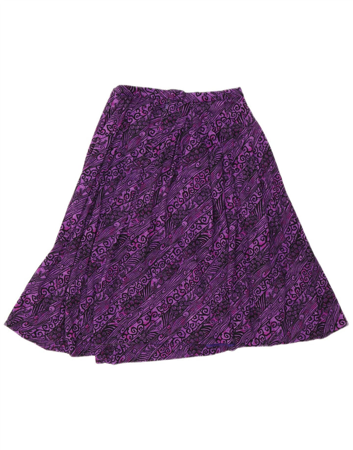 Saia feminina VINTAGE em linha A W26 pequena roxa Paisley