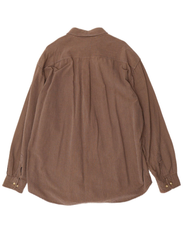 Camisa masculina Dockers XL marrom xadrez algodão