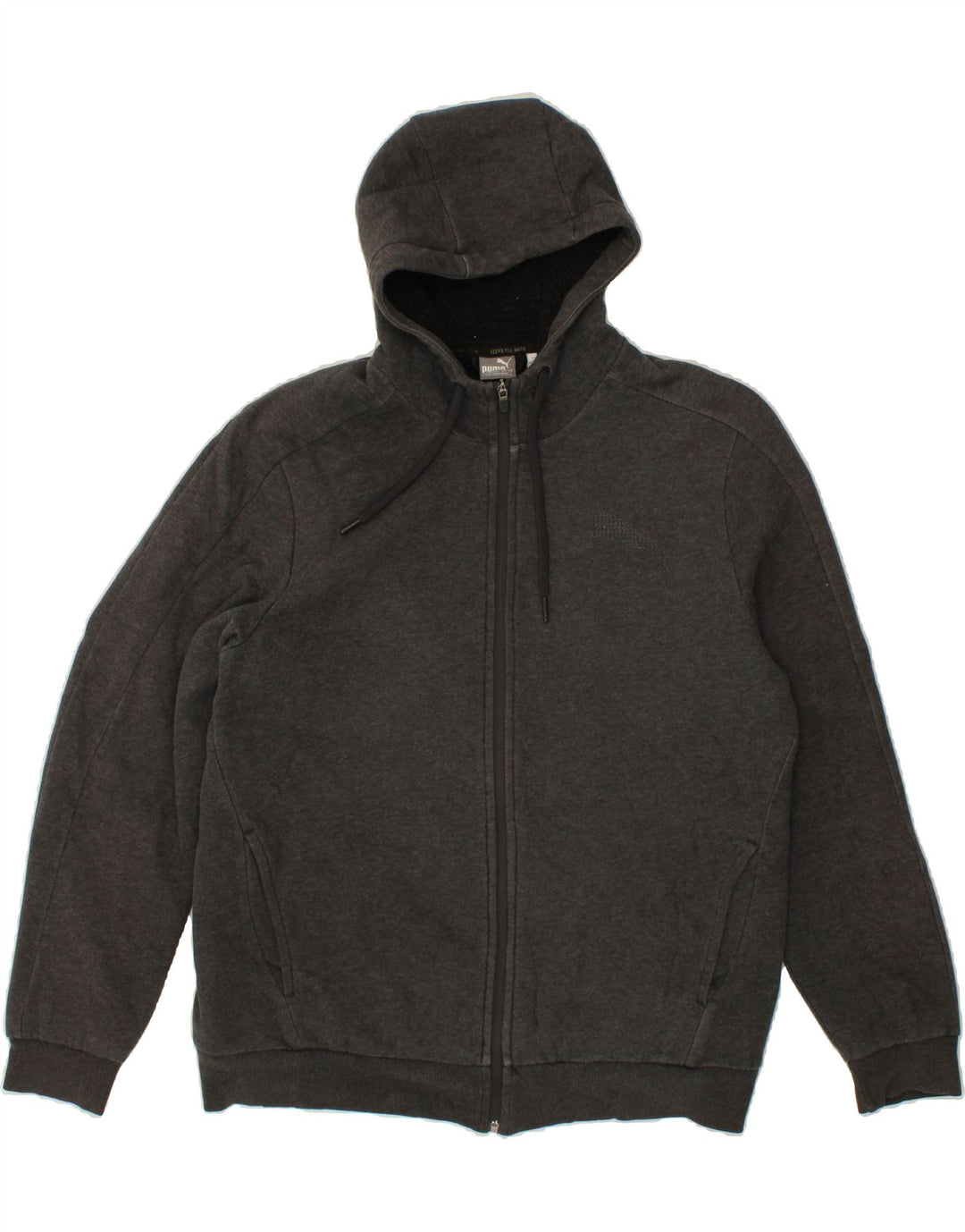 PUMA Mens Zip Hoodie Sweater Large Grey Cotton Vintage Puma and Second-Hand Puma from Messina Hembry 