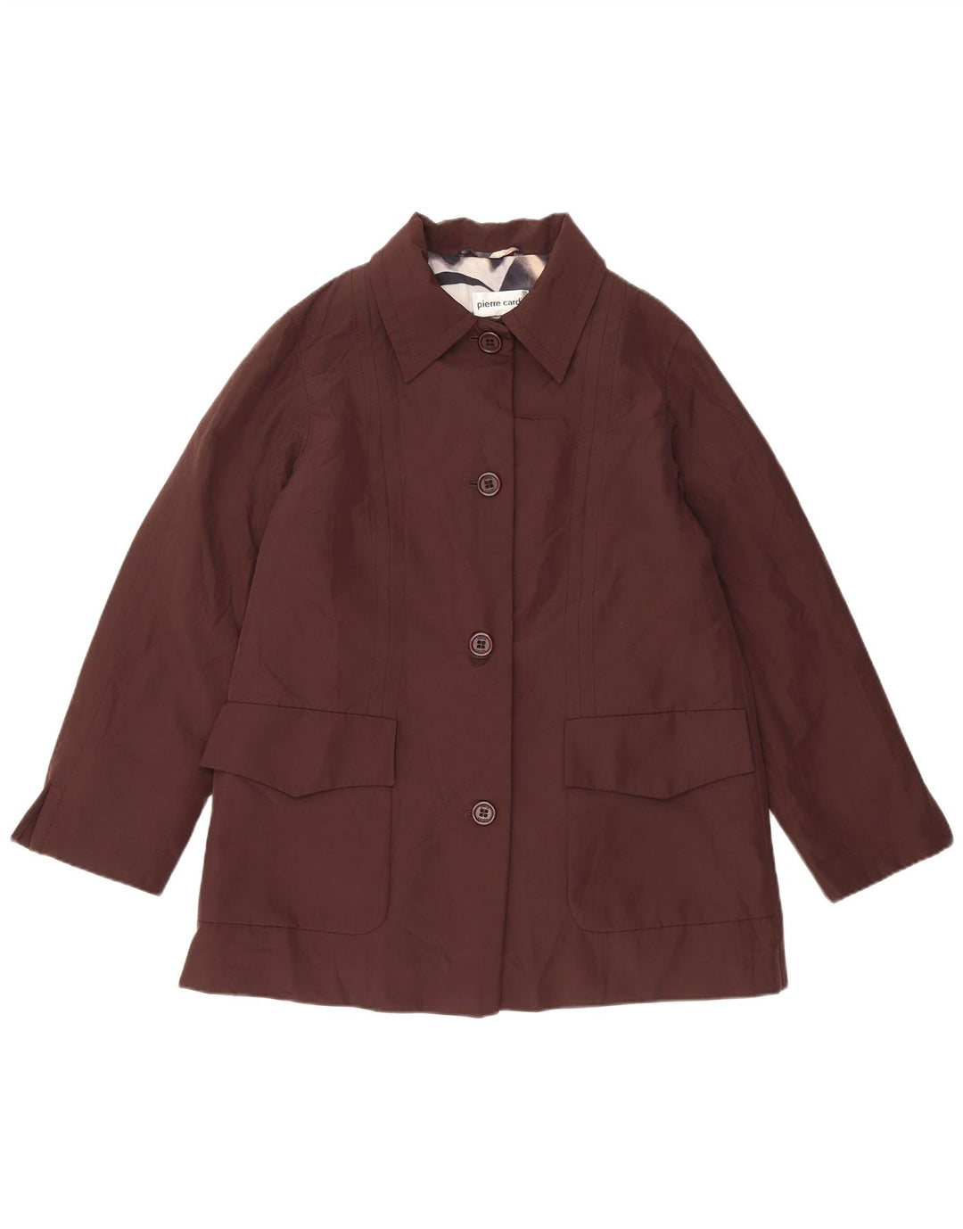 Jaqueta blazer feminina Pierre Cardin com 4 botões Reino Unido 14 marrom médio