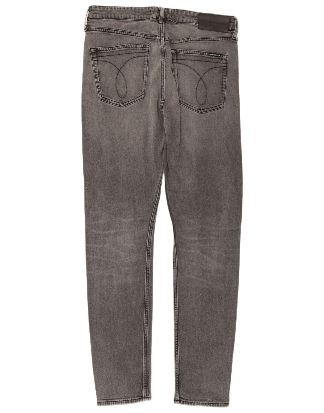 Calvin Klein Masculino Slim Jeans W33 L32 Cinza Algodão