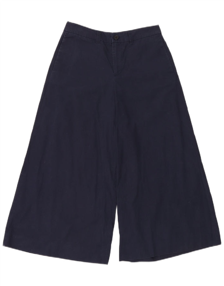 Calça feminina RALPH LAUREN com pernas largas EUA 2 XS W28 L24 Azul marinho