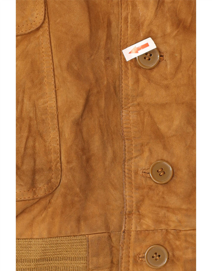 Jaqueta masculina de camurça Conbipel tamanho 58 2XL couro bege