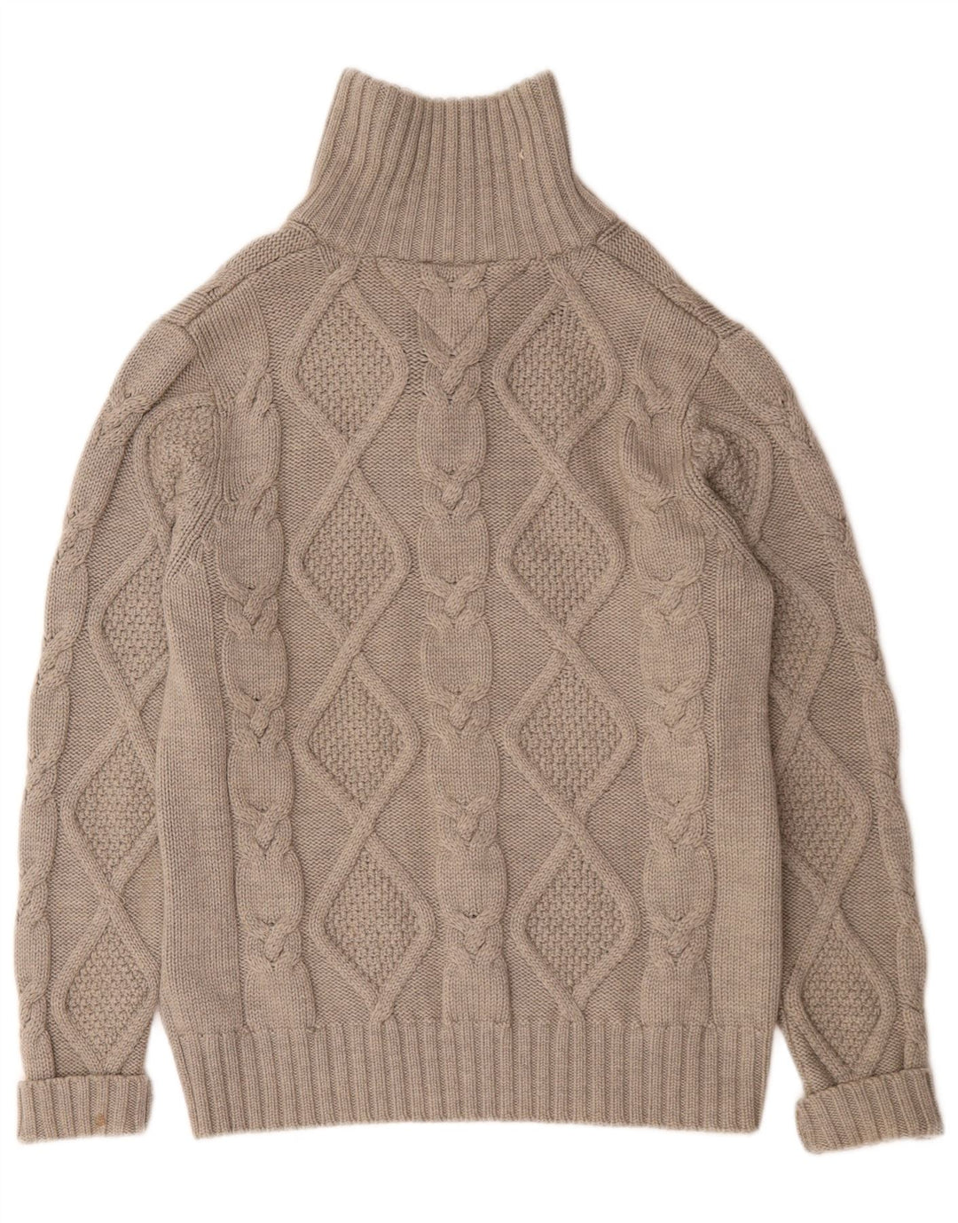 Suéter masculino Tommy Hilfiger com gola polo e lã cinza médio