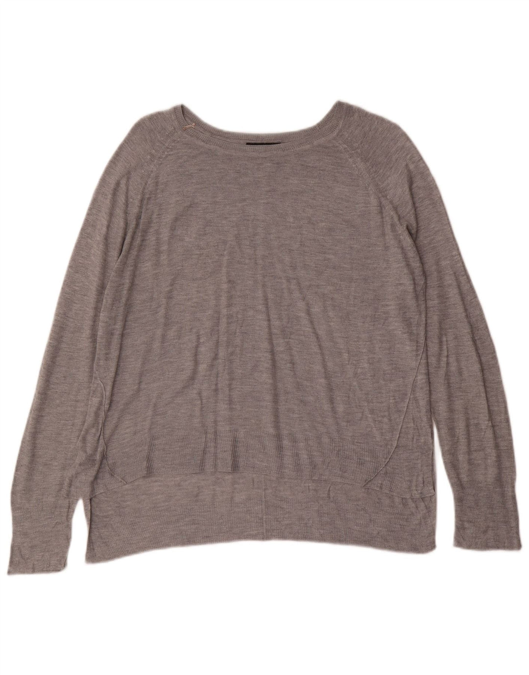 Suéter feminino Zara com gola canoa UK 14 cinza médio